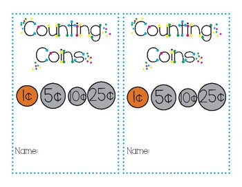 Preview of Counting Coins Activity Book