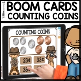 Counting Coins BOOM CARDS | Counting Money 1st Grade Math 