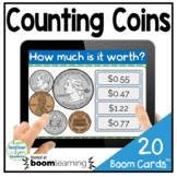 Counting Coins Boom Cards: 20 Counting Change Boom Cards {