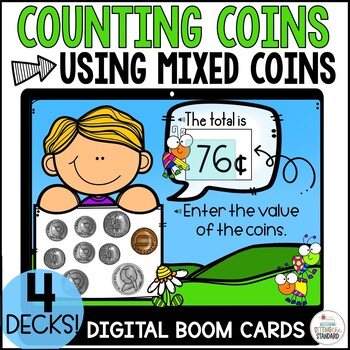 Preview of Counting Coins Boom Cards BUNDLE