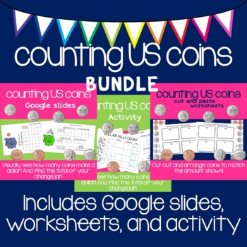 Preview of Counting US Coins | Bundle | How to make amounts with coins |