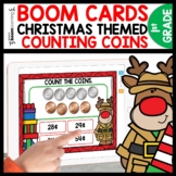 Counting Coins Christmas Themed Boom Cards Distance Learning