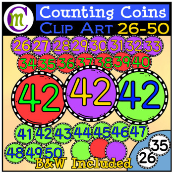 Preview of Counting Coins Clipart 26-50