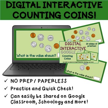 Preview of Counting Coins Digital Task Cards