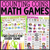 Counting Coins Games, No Prep Money 1st & 2nd Grade, Mixed Coins