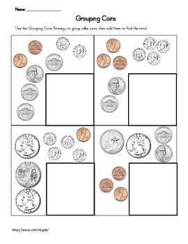 Counting Coins: Grouping Strategy by Creations | TPT