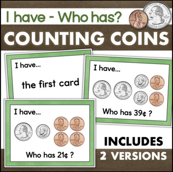 Preview of Counting Coins Game I Have, Who Has Counting Money Mixed Coins