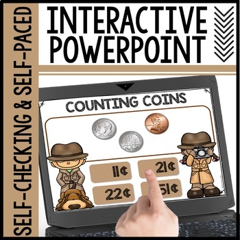Preview of Interactive Math Games Counting Coins Powerpoint