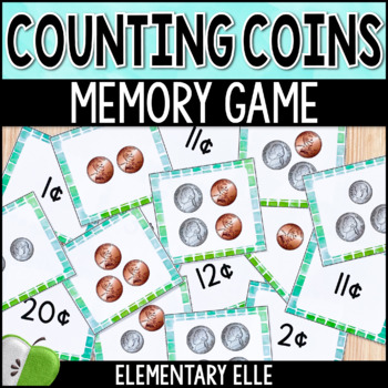 Preview of Counting Coins Math Game | Memory Match Math Center