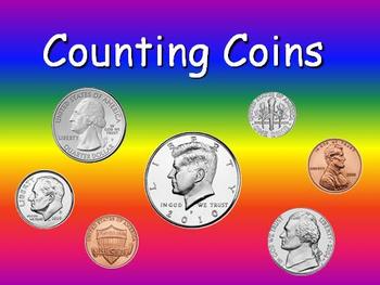 Preview of Counting Coins / Money Power Point Lesson and Millionaire Game