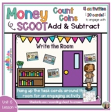 Counting Coins & Money | SCOOT Task Cards | Add & Subtract