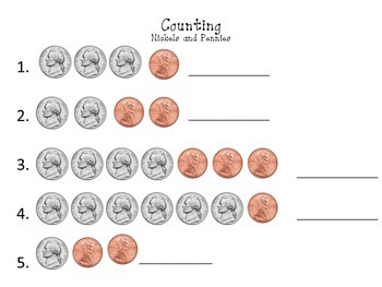 Money: Counting Coins: Part 2: Mixed Coins By Simply Special Ed 