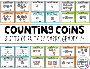 Preview of Counting Coins Task Cards