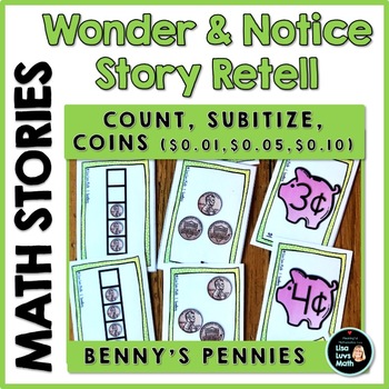Preview of Subitize Count Number Sense Math Games Coins Money   Benny's Pennies 