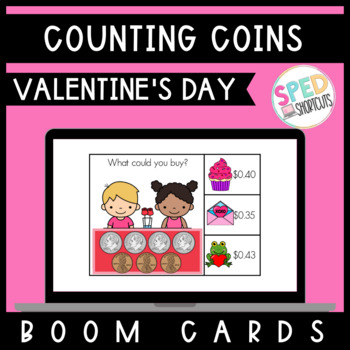 Preview of Counting Coins | Valentine's Day | BOOM™ Cards 