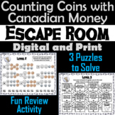 Counting Coins With Canadian Money Activity: Escape Room M