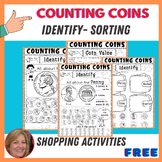Counting Coins Worksheet | Counting mixed coins | Identify