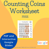 Counting Coins Worksheet for Hybrid, Distance Learning, or