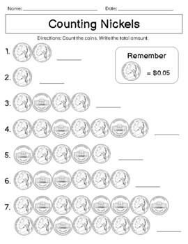 Counting Coins Worksheets by Kids Korner | Teachers Pay Teachers