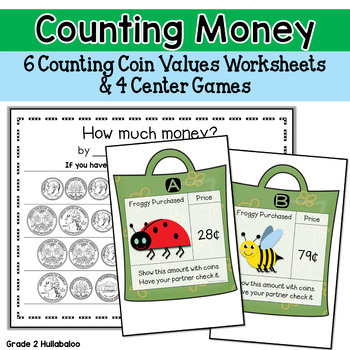 Counting Coins Worksheets and Money Word Problems Worksheets Bundle