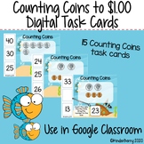 Counting Coins to $1.00 Digital Task Cards {Distance Learn