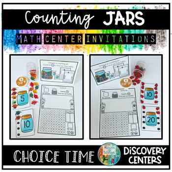 Preview of Kindergarten Math Center Activities, Counting Jars, Collections, 1:1 Skip Count