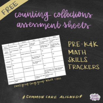 Preview of Counting Collections Assessment Sheets / Trackers