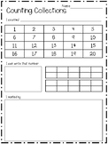 Counting Collections Recording Paper