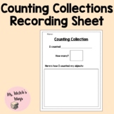 Counting Collections Recording Sheet