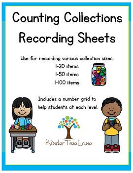 Preview of Counting Collections Recording Sheets