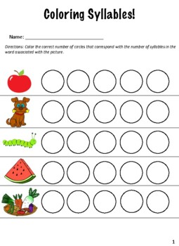 syllable worksheets teaching resources teachers pay teachers