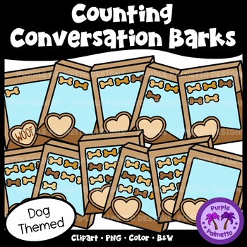 Preview of Counting Conversation Hearts/Barks Clipart {Valentine's Day}