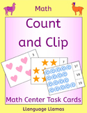 Counting - Count and Clip Cards with shape graphics for Ma