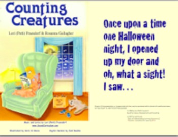 Preview of Counting Creatures: Halloween Counting Story, Song, Math and Literacy Activities