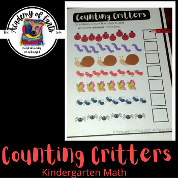 Preview of Counting Critters Printable Worksheet