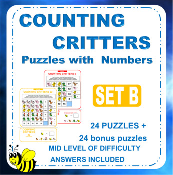 Counting Critters Puzzles With Numbers Set B Year 3 Year 5 Problem Solving