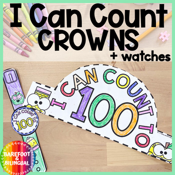 Preview of Counting Crowns and Watches | I Can Count Celebration Crowns | English & Spanish