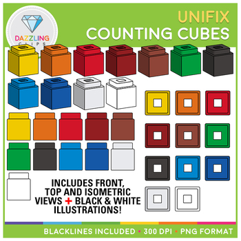 Preview of Counting Cubes Clip Art