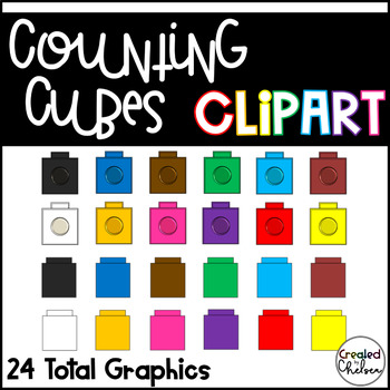 Preview of Counting Cubes and Snap Cubes {Clipart for Commercial Use}