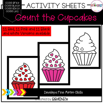 Preview of Counting Cupcake Sprinkles Activity | Addition Practice| Numbers 1-10