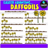 Counting Daffodils Clip Art Set {Educlips Clipart}