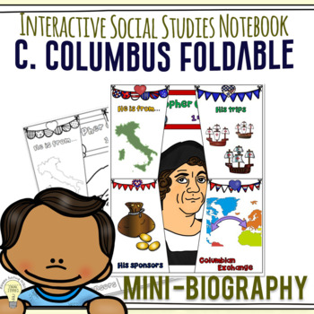 Preview of Mini-biography of Christopher Columbus Foldable for Interactive Notebook