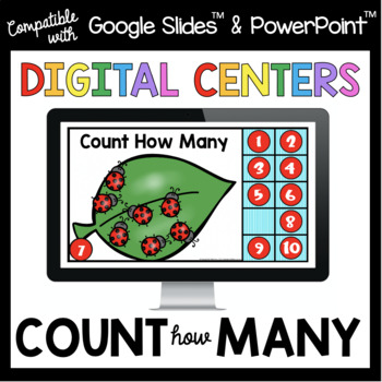 Preview of Counting - Digital Centers - Phonics - Google Slides and PowerPoint
