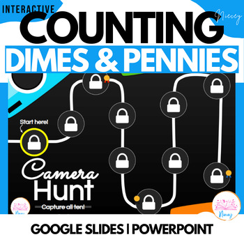 Preview of Counting Dimes and Pennies No-Prep Digital Game