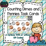 Counting Dimes and Pennies Task Cards