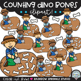 Counting Dino Bones Clipart