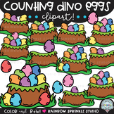 Counting Dino Eggs Clipart