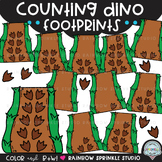 Counting Dino Footprints Clipart