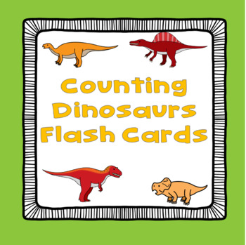 Preview of Counting Dinosaur Flash Cards