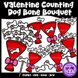 Counting Dog Bone Bouquet Clipart {Valentine's Day}